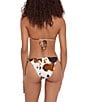 Steve Madden Hideout Cow Print Double Ring Strap Triangle Swim Top & Strap Side Swim Bottom - Image 2