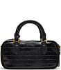 Steve Madden Hudsen East / West Small Satchel Bag with Bag Charm, Color:Black - Image 2