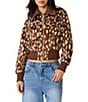 Steve Madden Hunton Country Doe Dot Printed Collared Long Sleeve Faux Fur Jacket - Image 1