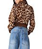 Steve Madden Hunton Country Doe Dot Printed Collared Long Sleeve Faux Fur Jacket - Image 2