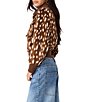 Steve Madden Hunton Country Doe Dot Printed Collared Long Sleeve Faux Fur Jacket - Image 3