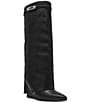Steve Madden Impala Leather Fold Over Tall Wedge Boots - Image 1