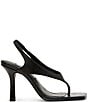 Steve Madden Improv Leather Thong Square Toe Croco Slingback Dress Sandals - Image 4