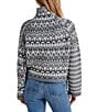 Steve Madden Indie Fair Isle Print Mock Neck Long Sleeve Sweater, Color:Charcoal Grey - Image 2