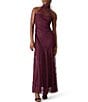 Steve Madden Izzi Illusion Halter Neck Cutaway Shoulder Lace Maxi Dress - Image 1