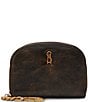 Steve Madden Jadez Distressed Small Zip-around Wallet, Color:Dark Brown - Image 1