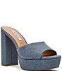 Steve Madden Joel Denim Platform Dress Sandals - Image 1