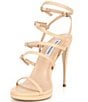 Color:Natural - Image 4 - Jubliant Leather Stappy Buckle Detail Dress Sandals