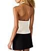 Steve Madden Juvia Halter Neck Sleeveless Rhinestone Bow Top, Color:Cream - Image 2