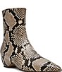 Steve Madden Karlson Snake Print Pointed Toe Ankle Booties - Image 1