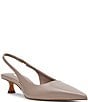 Steve Madden Kathy Leather Slingback Kitten Heel Pumps - Image 1