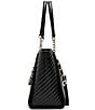 Steve Madden Katt Chain Tote Bag with Pouch, Color:Black - Image 4