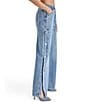 Steve Madden Keenie Wide Leg Side Snap Button Pants, Color:Medium Blue - Image 3