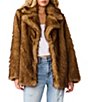 Steve Madden Kindra Oversized Collar Long Sleeve Faux Fur Coat - Image 1