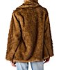 Steve Madden Kindra Oversized Collar Long Sleeve Faux Fur Coat - Image 2