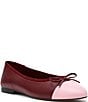 Steve Madden Kit Leather Cap Toe Ballet Flats - Image 1