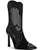 Steve Madden Konah Mesh and Suede Pointed Toe Western Booties - Image 1