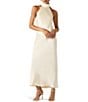 Steve Madden Lara High Neck Sleeveless Maxi Dress, Color:Cream - Image 1