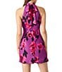 Steve Madden Lara Satin Floral Print High Neck Sleeveless Mini Dress, Color:Deco Rose - Image 2
