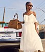 Steve Madden Large Harli Faux Suede Satchel Bag, Color:Tan - Image 5