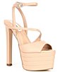 Color:Blush - Image 1 - Larssa Strappy Platform Dress Sandals
