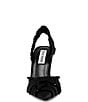 Color:Black Satin - Image 5 - Larysa Satin Frayed Slingback Pumps