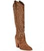 Color:Chestnut Suede - Image 1 - Lasso Suede Tall Western Boots