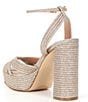 Color:Gold - Image 3 - Laurel Glitter Fabric Platform Dress Sandals