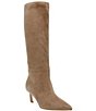 Color:Oatmeal - Image 1 - Lavan Suede Stiletto Tall Boots
