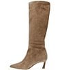 Color:Oatmeal - Image 5 - Lavan Suede Stiletto Tall Boots