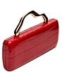 Steve Madden Leena Croco Top Handle Clutch - Image 4