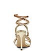 Color:Metal/Multi - Image 3 - Lele Two Tone Metallic Leather Strappy Dress Sandals