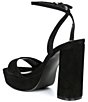 Color:Black Suede - Image 3 - Lessa Suede Ankle Strap Platform Dress Sandals