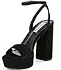 Color:Black Suede - Image 4 - Lessa Suede Ankle Strap Platform Dress Sandals