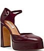 Steve Madden Lexie Leather Block Heel Platform Dress Pumps - Image 1