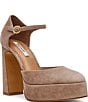 Steve Madden Lexie Suede Block Heel Platform Dress Pumps - Image 1