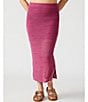 Color:Misty Rose - Image 1 - Liliana Crochet Side-Slit Maxi Skirt