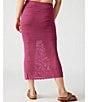 Color:Misty Rose - Image 2 - Liliana Crochet Side-Slit Maxi Skirt
