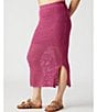 Color:Misty Rose - Image 3 - Liliana Crochet Side-Slit Maxi Skirt