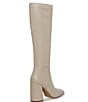 Color:Bone - Image 3 - Lizah Knee High Stacked Block Heel Boots