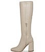 Color:Bone - Image 5 - Lizah Knee High Stacked Block Heel Boots