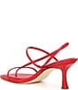 Color:Red - Image 3 - Locke Strappy Thong Square Toe Dress Sandals