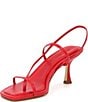 Color:Red - Image 4 - Locke Strappy Thong Square Toe Dress Sandals