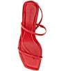 Color:Red - Image 5 - Locke Strappy Thong Square Toe Dress Sandals