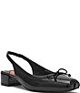 Steve Madden Loved Crinkle Patent Leather Bow Slingback Pumps - Image 1