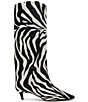 Steve Madden Lysara Two-Tone Zebra Print Haircalf Tall Boots - Image 2