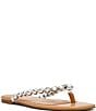 Steve Madden Marble Rhinestone Embellished Flat Thong Sandals - Image 1