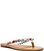Steve Madden Marble Rhinestone Flat Thong Sandals - Image 1