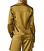 Steve Madden Mare Satin Collared Long Sleeve Button Front Top - Image 6