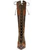 Steve Madden Marelyn Patchwork Pointed Toe Lace Up Tall Boots - Image 4